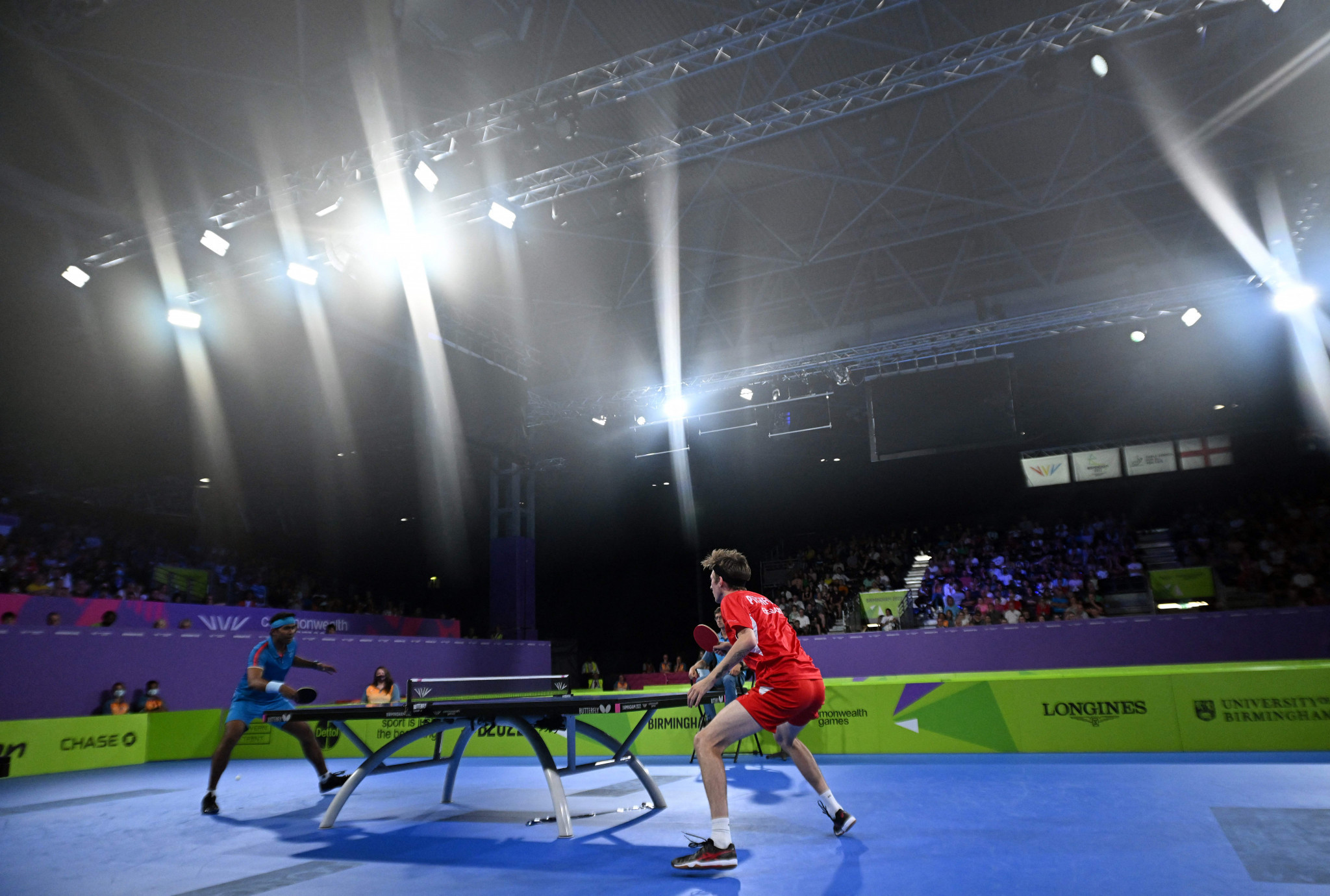 India and England have had interesting table tennis battles at the Commonwealth Games with Sharath Kamal and G Sathiyan taking on Paul Drinkhall and Liam Pitchford ©Getty Images