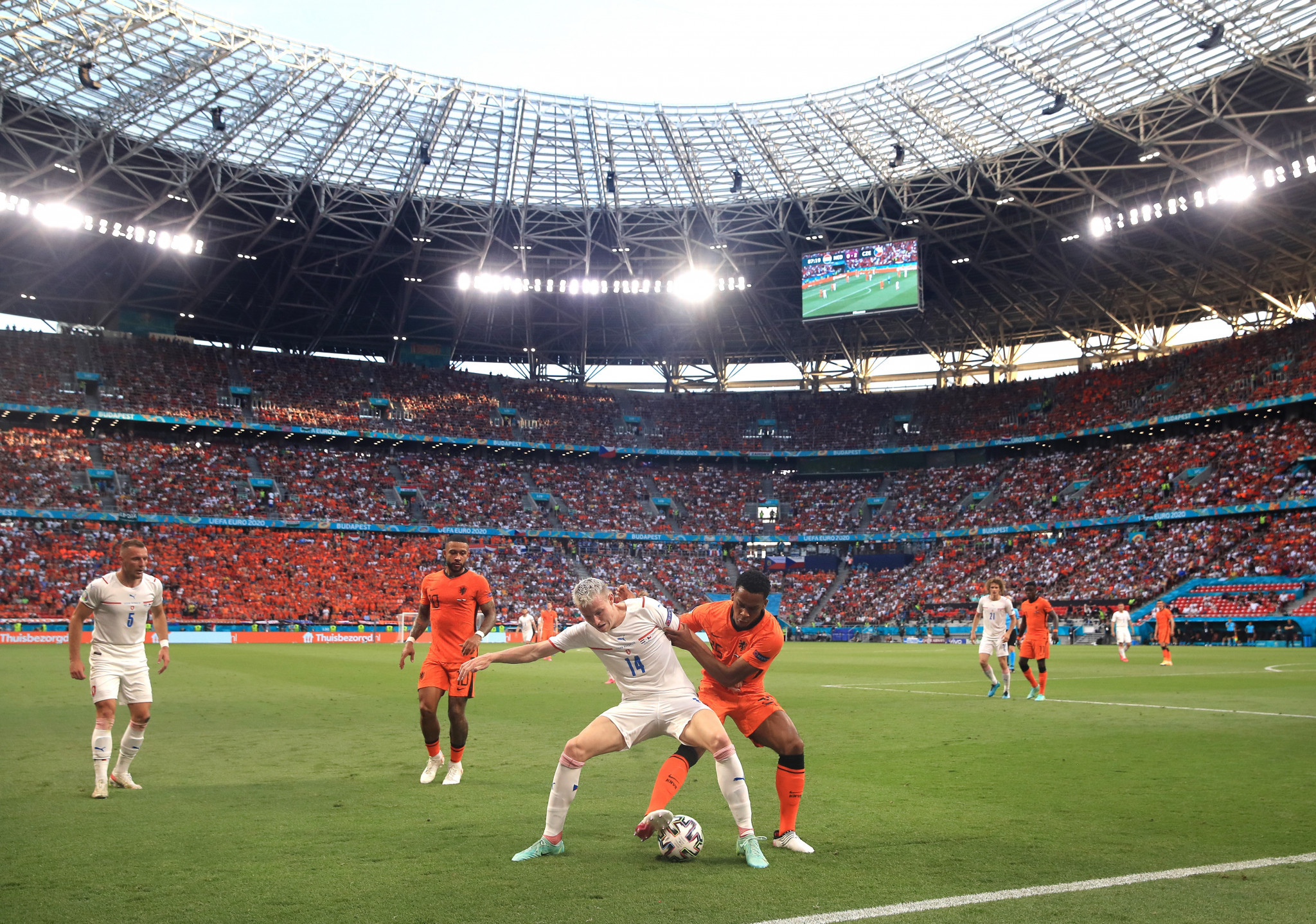 The last-16 clash between The Netherlands and the Czech Republic was among several matches held in Budapest during the UEFA European Football Championship ©Getty Images