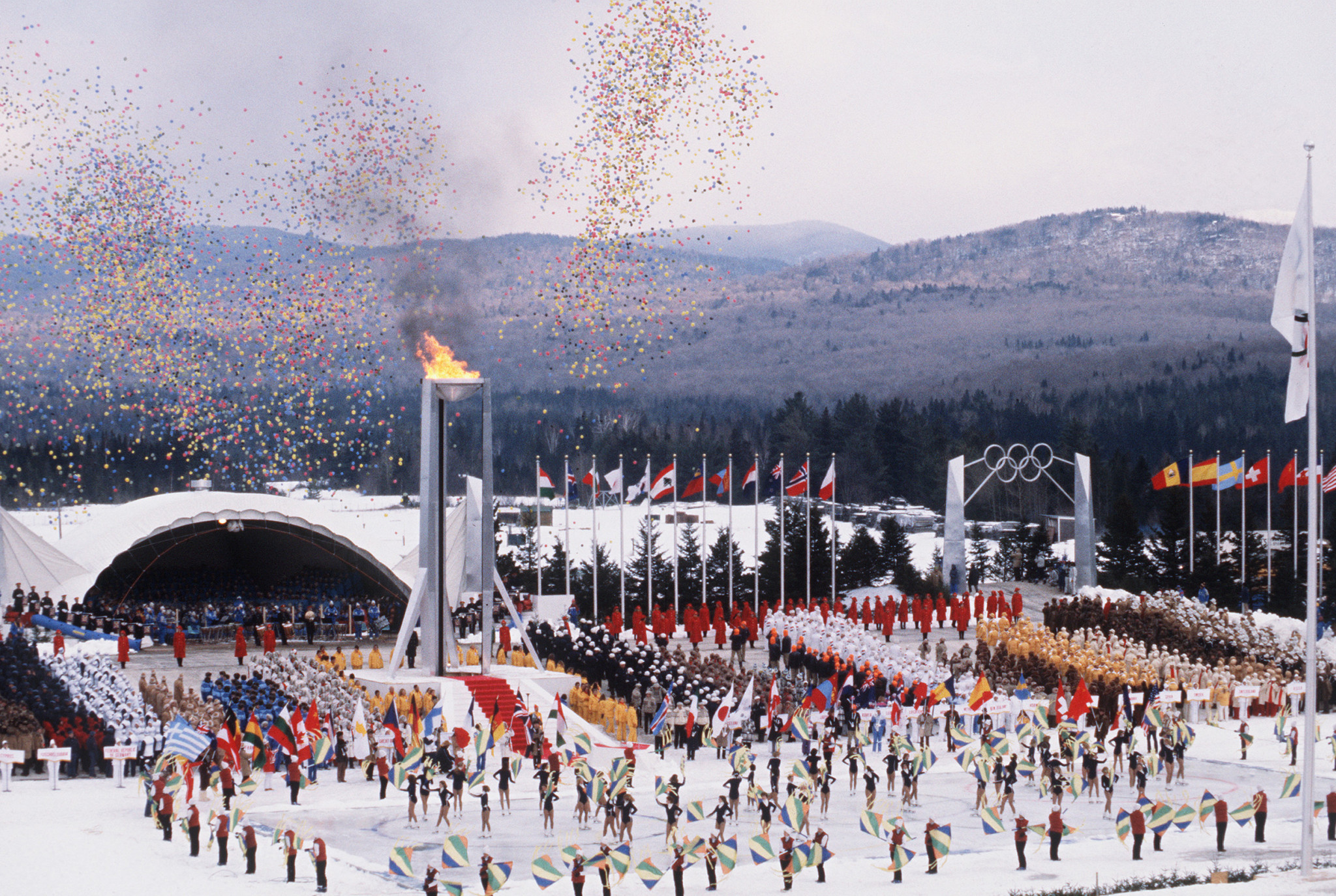 Lake Placid staged the 1932 and 1980 Winter Olympics but may never do so again unless carbon emissions are reduced ©Getty Images