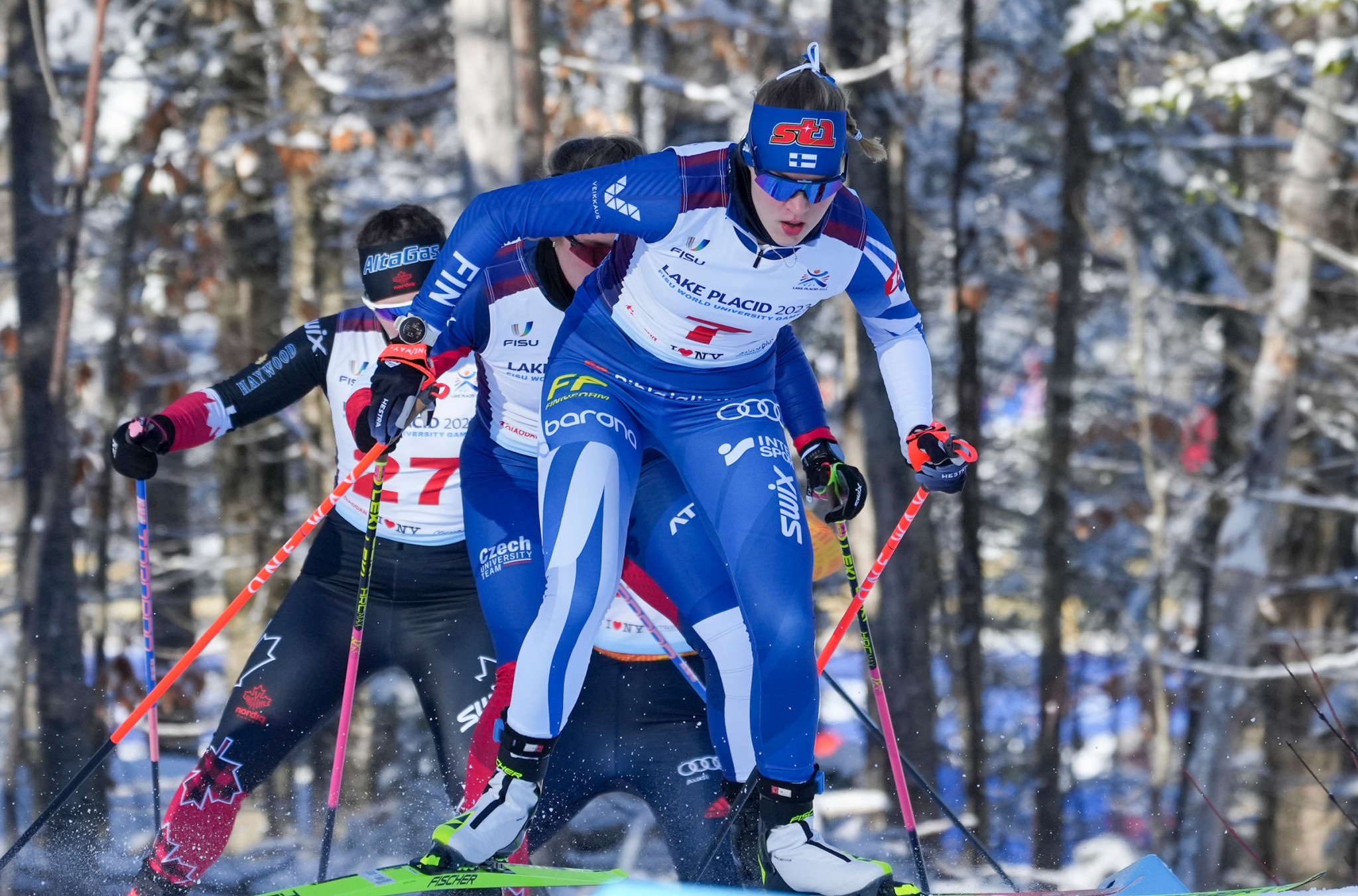 Tiia Olkkonen was unable to make it two cross-country golds for Finland as she finished just 0.62 behind Pulles ©FISU