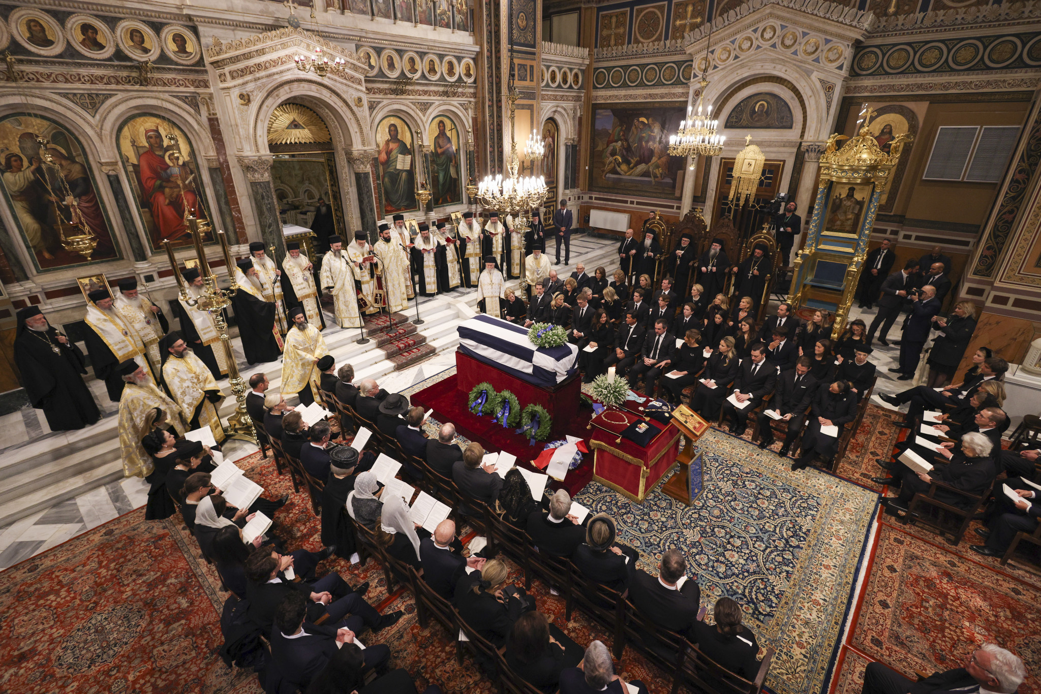 The funeral of King Constantine was attended by Royal Families from across Europe ©Getty Images