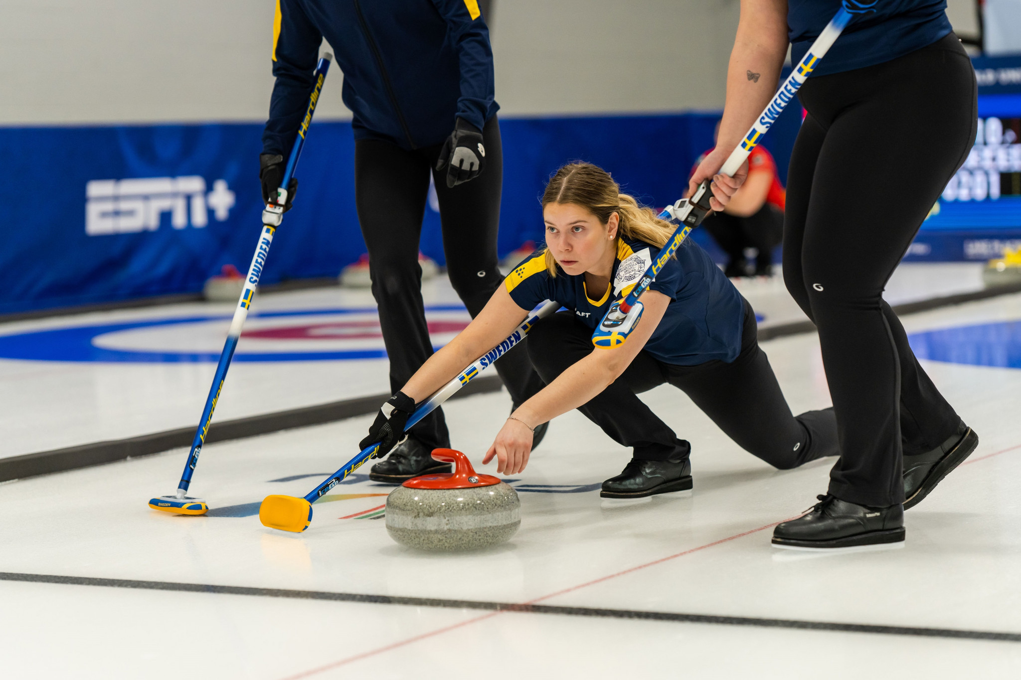 Sweden were among the team in curling action at the Saranac Lake Civic Center ©FISU
