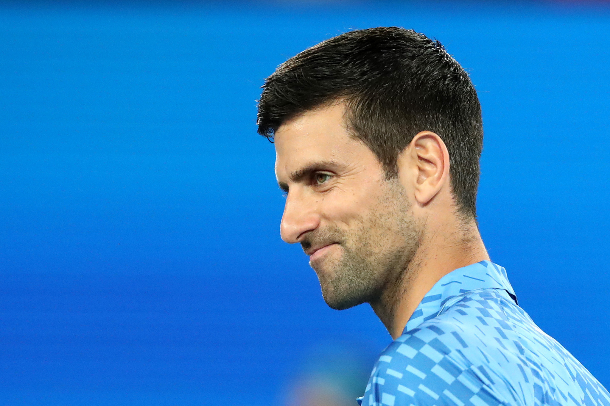 Novak Djokovic made a winning return at the Australian Open, as he played at Melbourne Park for the first time since his deportation ©Getty Images