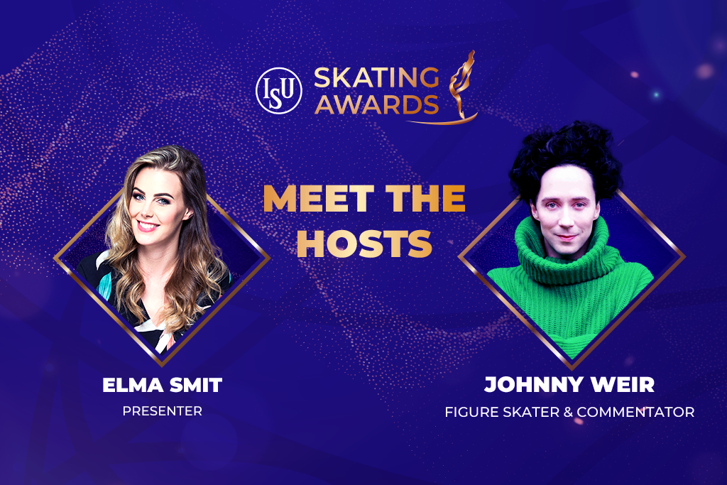 South African presenter Elma Smit and retired American figure skater Johnny Weir have been named as hosts for next month's ISU Skating Awards ©ISU
