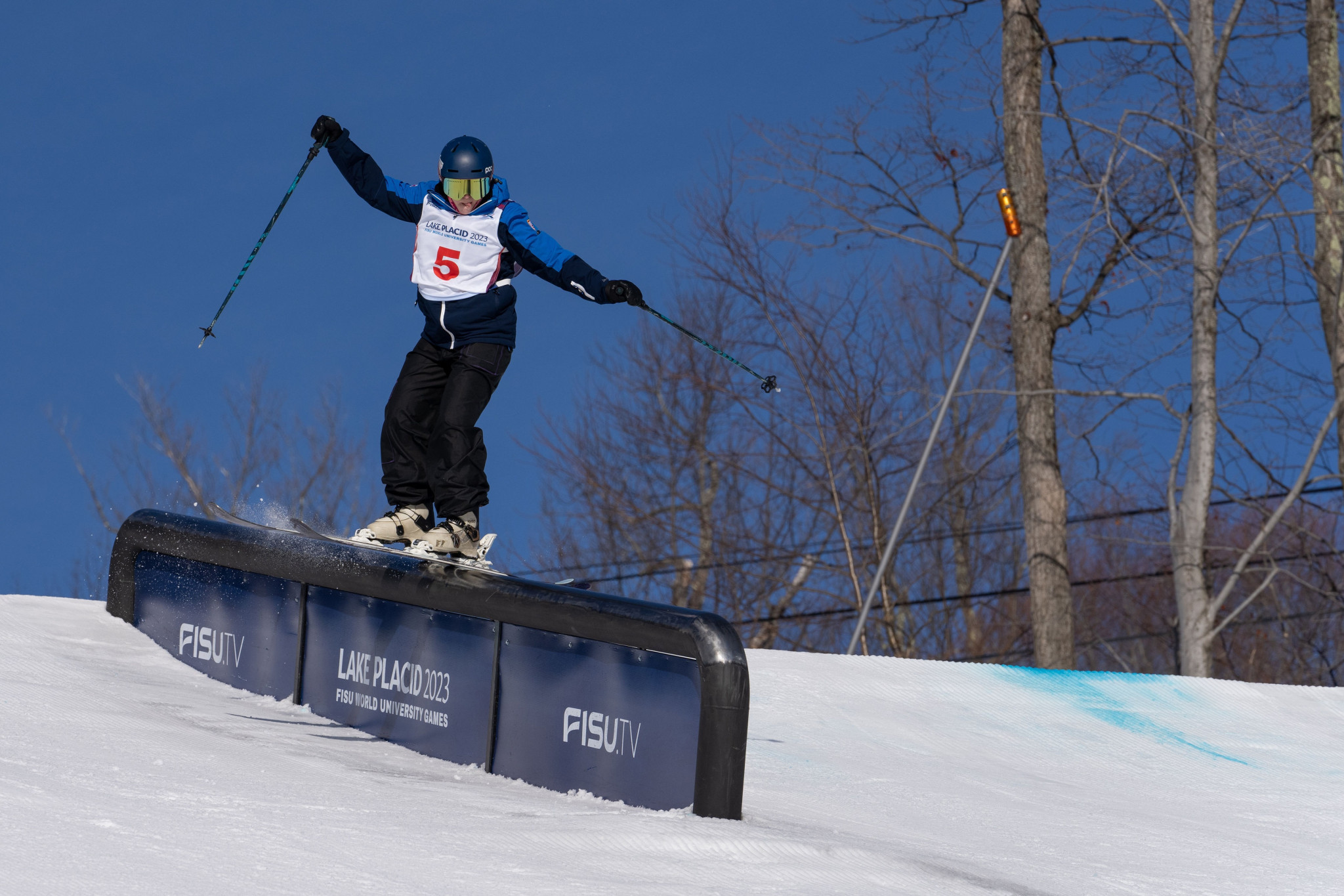 The women's freeski slopestyle final was part of a packed programme of events in Lake Placid ©FISU