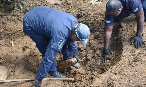 The Ministry of National Police and the Royal Solomon Islands Police Force are coordinating efforts to clear the country of unexploded bombs ©Royal Solomon Islands Police