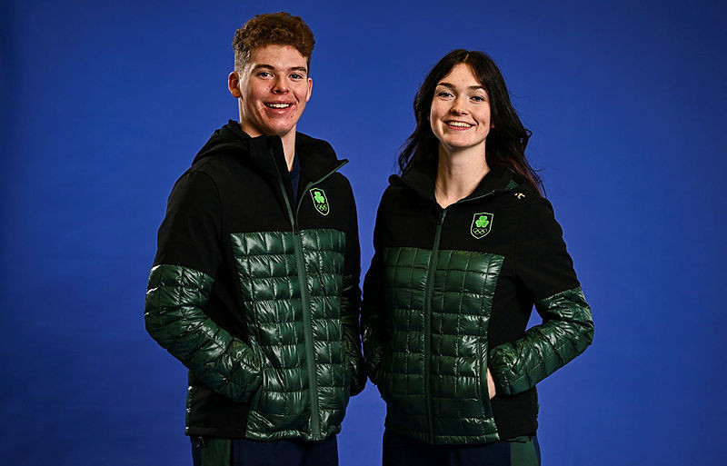 Alpine skiers Ethan Bouchard. left, and Eábha McKenna, right, are set to represent Ireland at the Winter EYOF ©Eóin Noonan/Sportsfile