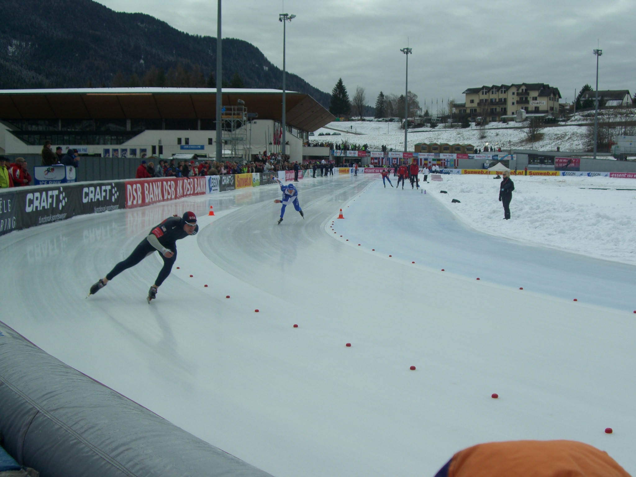 The speed skating oval at Baselga di Piné is an outdoor venue and the ISU would prefer an indoor arena ©Olympic Hotel