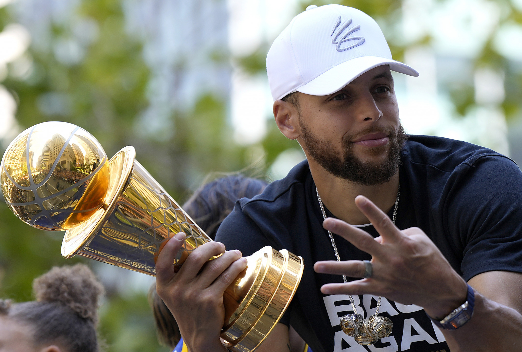 American Stephen Curry became a four-time NBA champion with the Golden State Warriors last year ©Getty Images