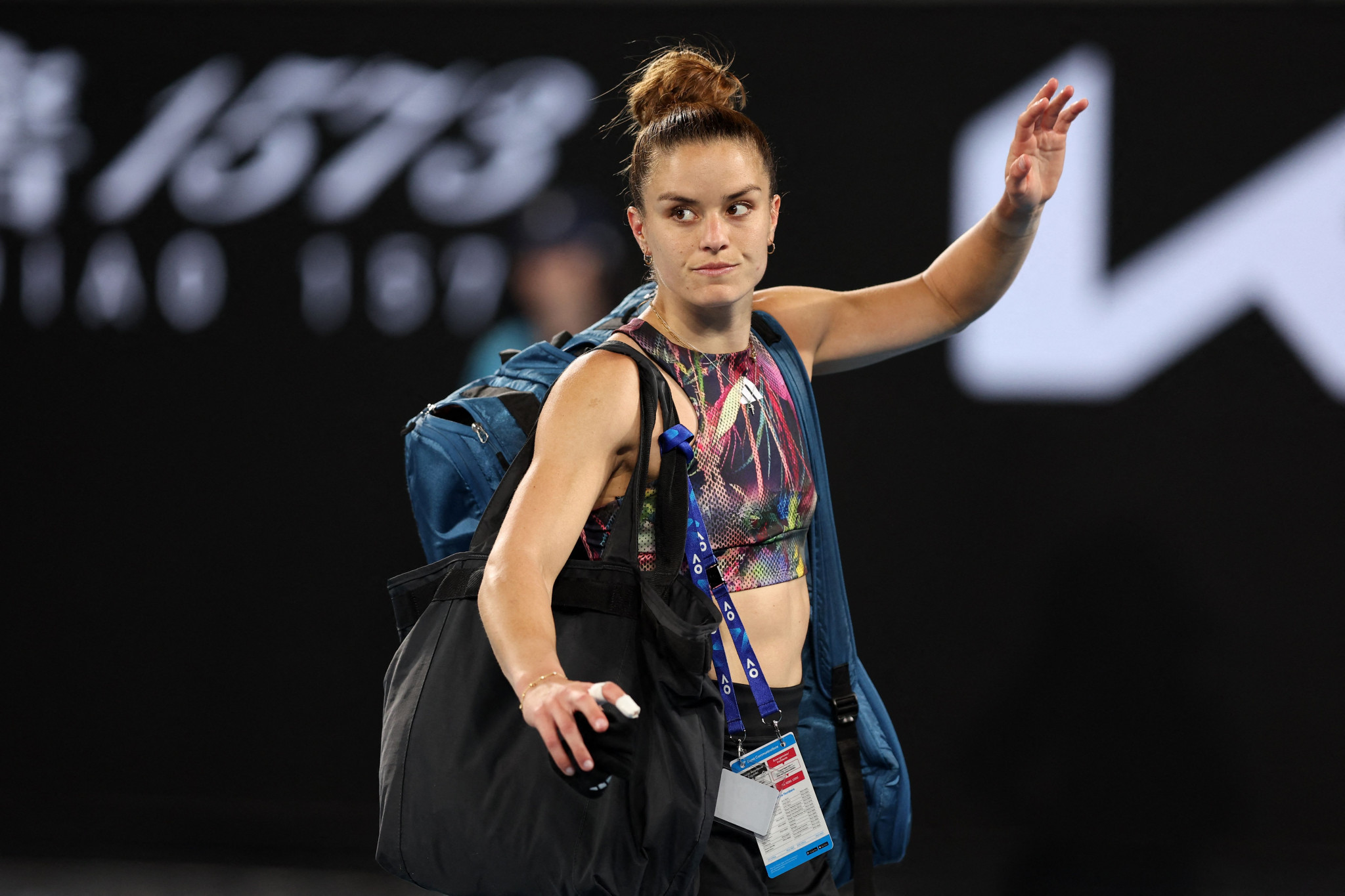 Greek sixth seed Maria Sakkari was on the end of a surprise defeat to China's Zhu Lin ©Getty Images