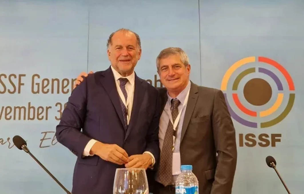 Luciano Rossi, left, newly installed President of the ISSF, has embarked upon what he calls a 