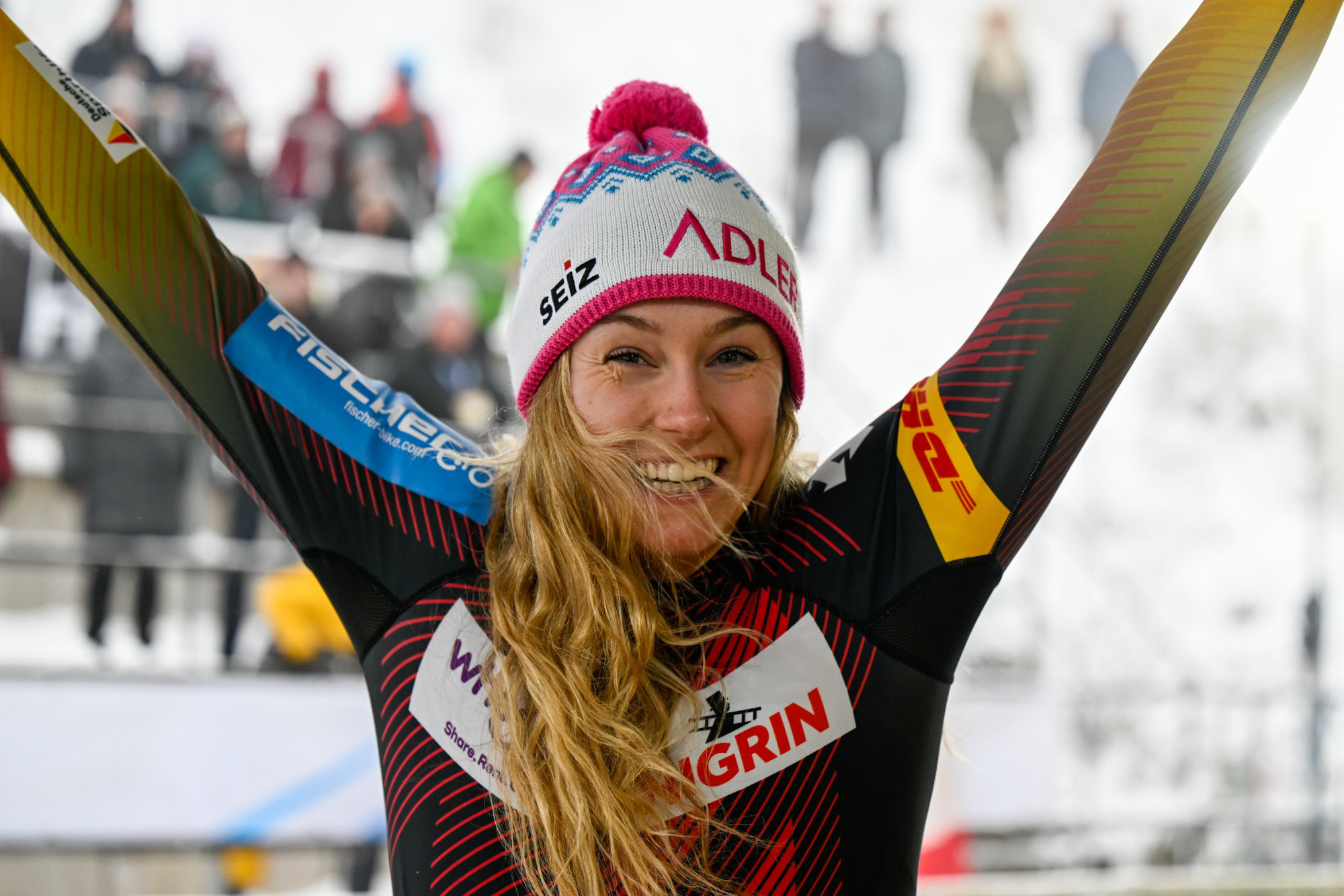 Germany's Laura Nolte finished second in the women's monobob World Cup event in Altenberg, and was the highest-ranked European athlete ©IBSF