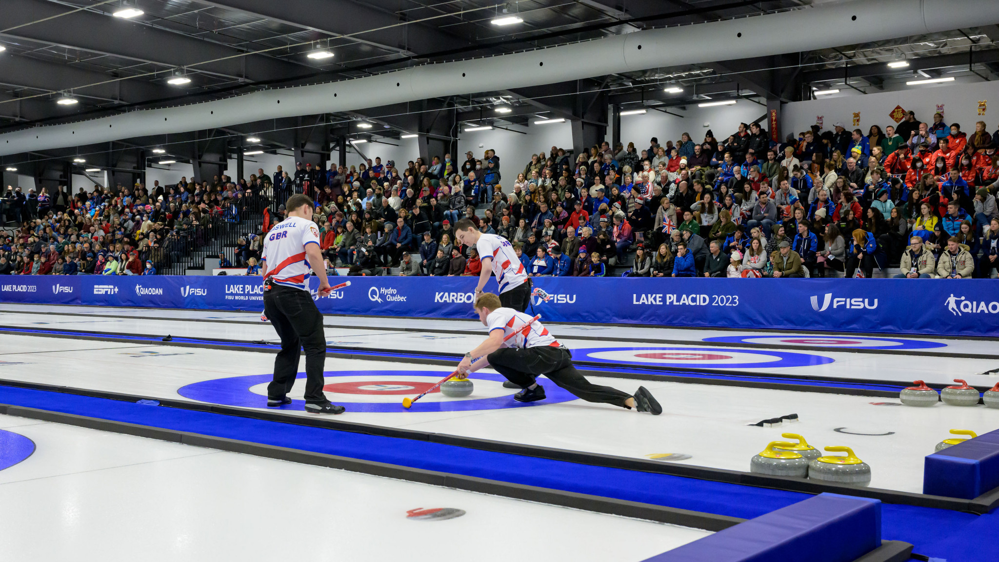 The Saranac Lake Civic Center is claimed to have provided several sell-outs as it hosted curling competitions at Lake Placid 2023 ©FISU