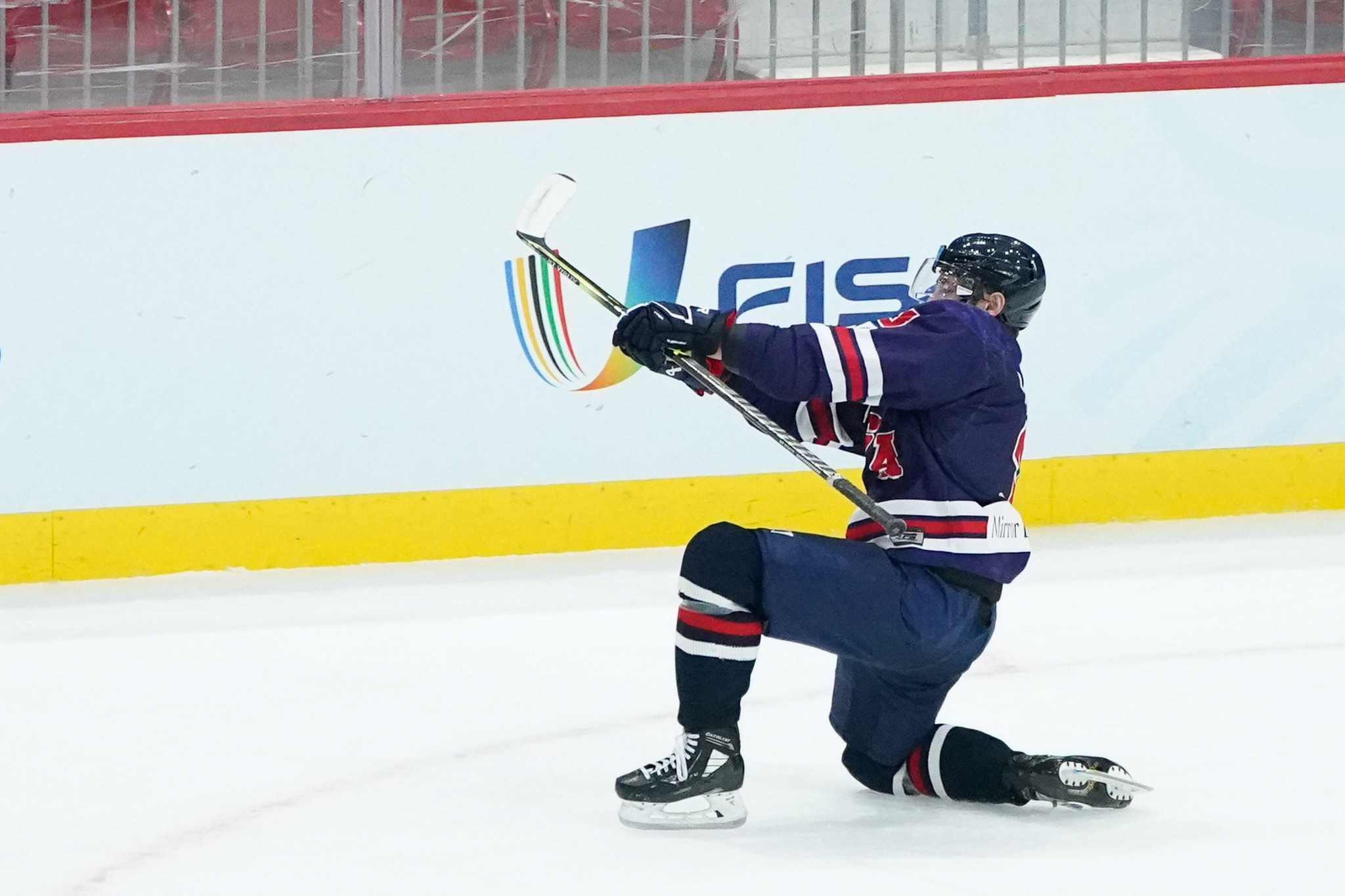 Samuel Ruffin scored an overtime winner for the US against Japan in the men's ice hockey semi-final ©FISU