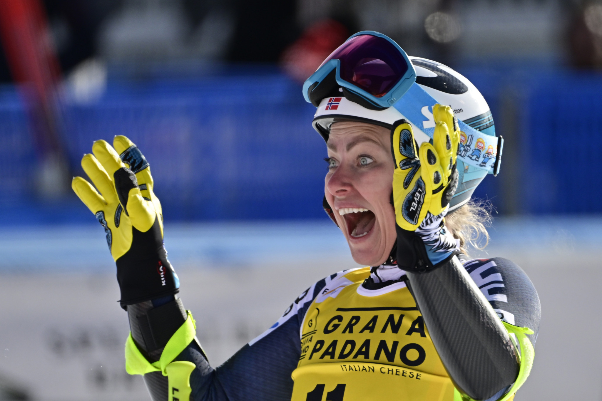 Ranghild Mowinckel was victorious in the women's super-G in Cortina d'Ampezzo ©Getty Images
