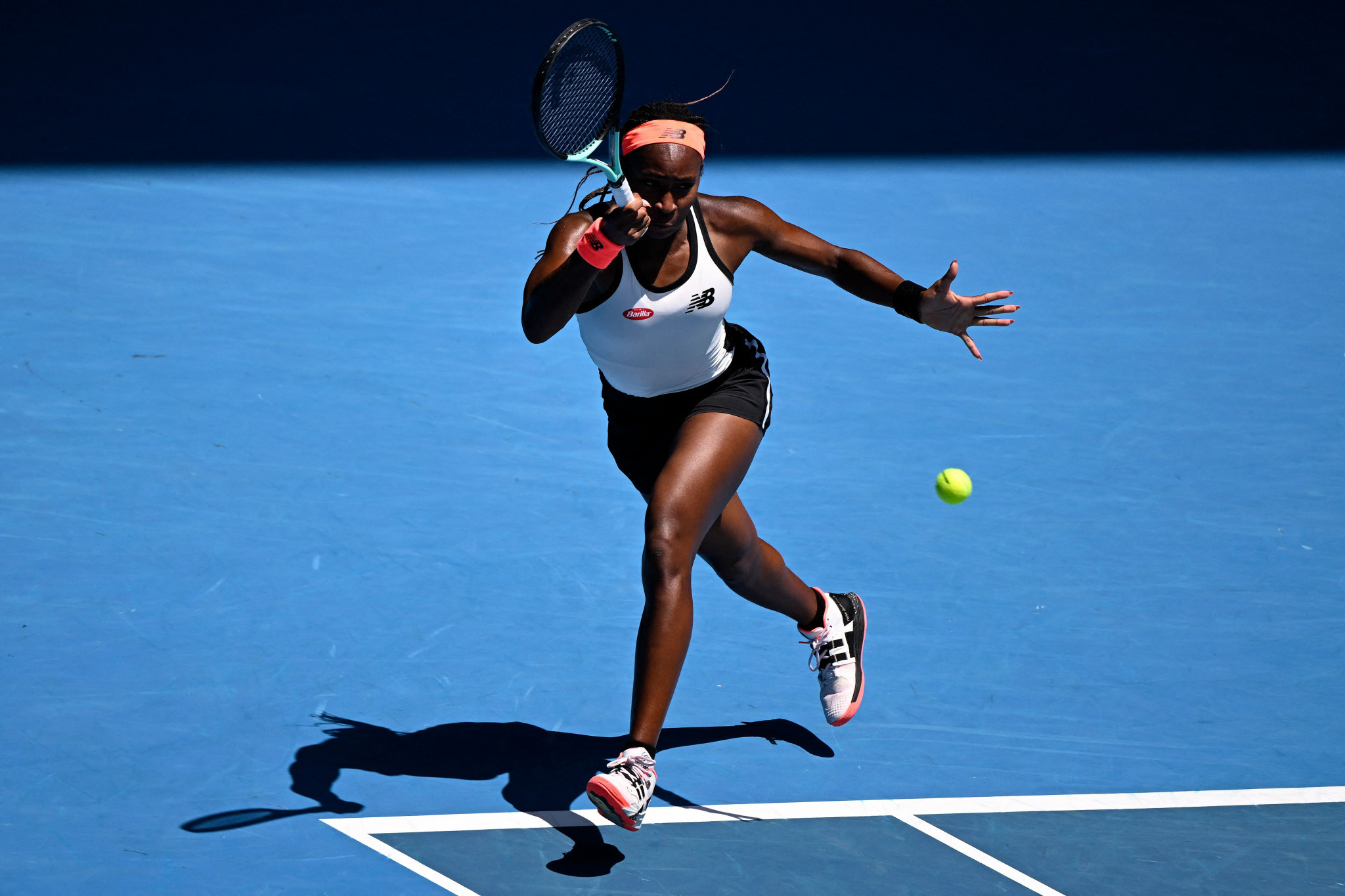 The US' Coco Gauff also suffered a surprise exit in the fourth-round, losing to Latvia's Jeļena Ostapenko ©Getty Images