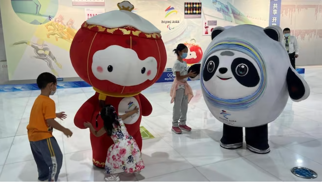 Beijing's Olympic Museum features life size replicas of the mascots from last year's Winter Olympic and Paralympic Games ©BJOM