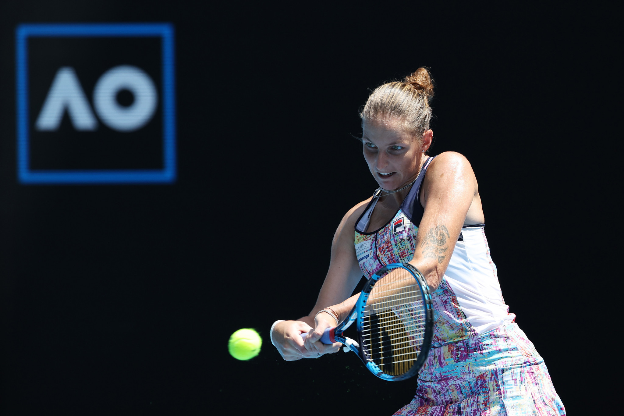 Karolina Pliskova dropped just four games as she defeated Zhang Shuai of China ©Getty Images