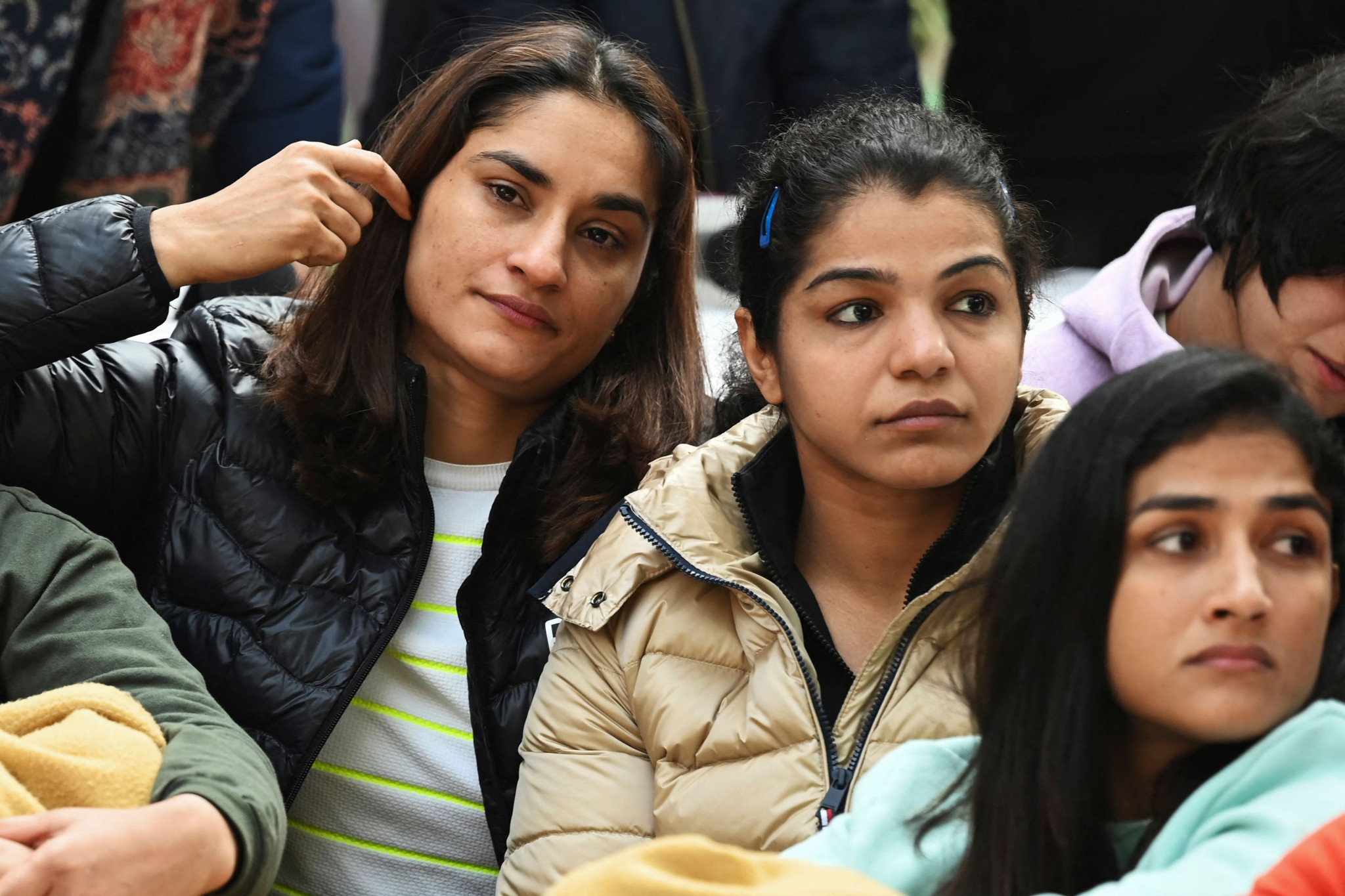 It was allegations by three-time Commonwealth Games gold medallist Vinesh Phogat, left, which sparked the crisis at the WFI and she has joined several team-mates in protesting outside its headquarters n New Delhi ©Getty Images