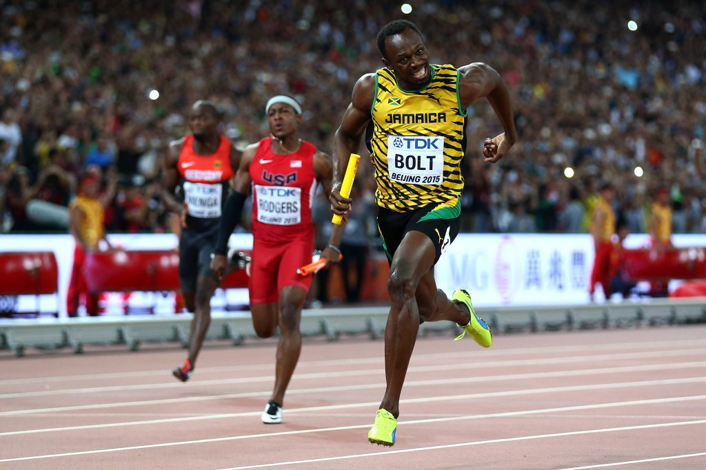 Jamaican Usain Bolt won three golds at the 2015 World Championships as well as at Beijing 2008 and London 2012