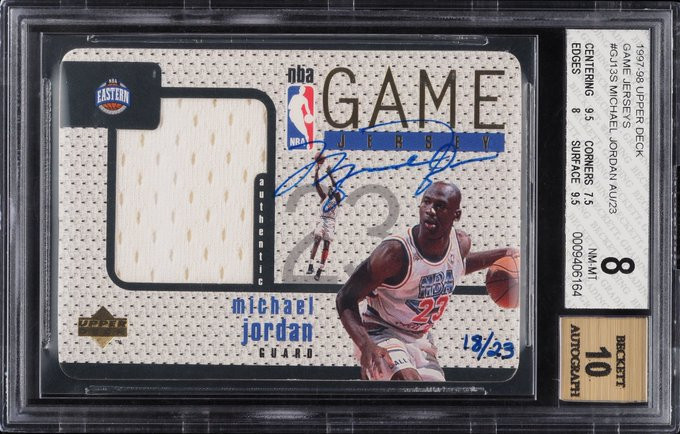A Michael Jordan card has sold for $840,000 at an auction ©PWCC Marketplace