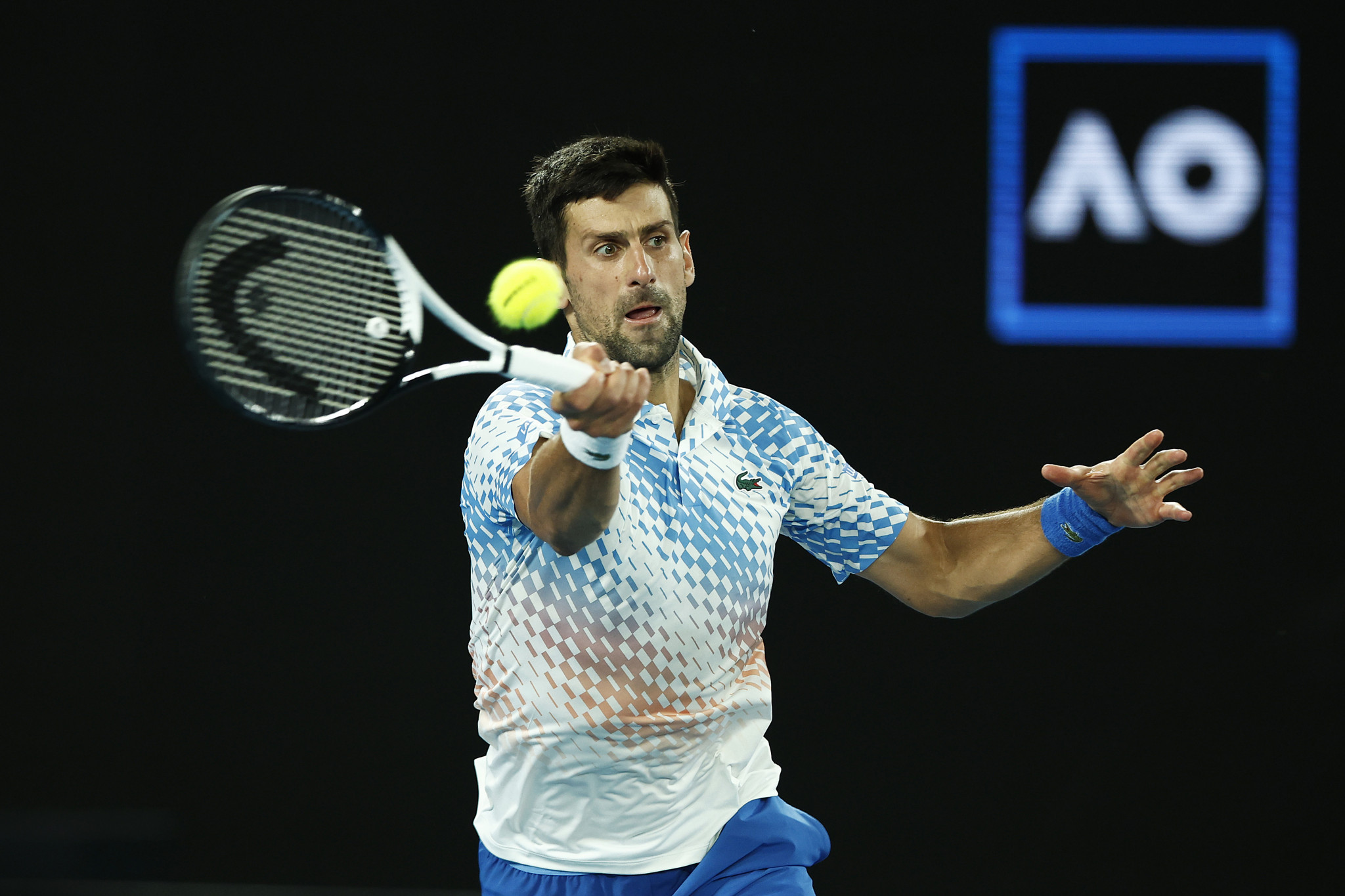 Serbia's Novak Djokovic was also critical of the umpire not giving warning to heckling fans during his match against Russia's Andrey Rublev in the Australian Open quarter-final ©Getty Images
