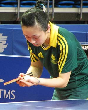 Miao Miao helped the Australian women to the team title in Bendigo ©Andrew Perryman/ITTF