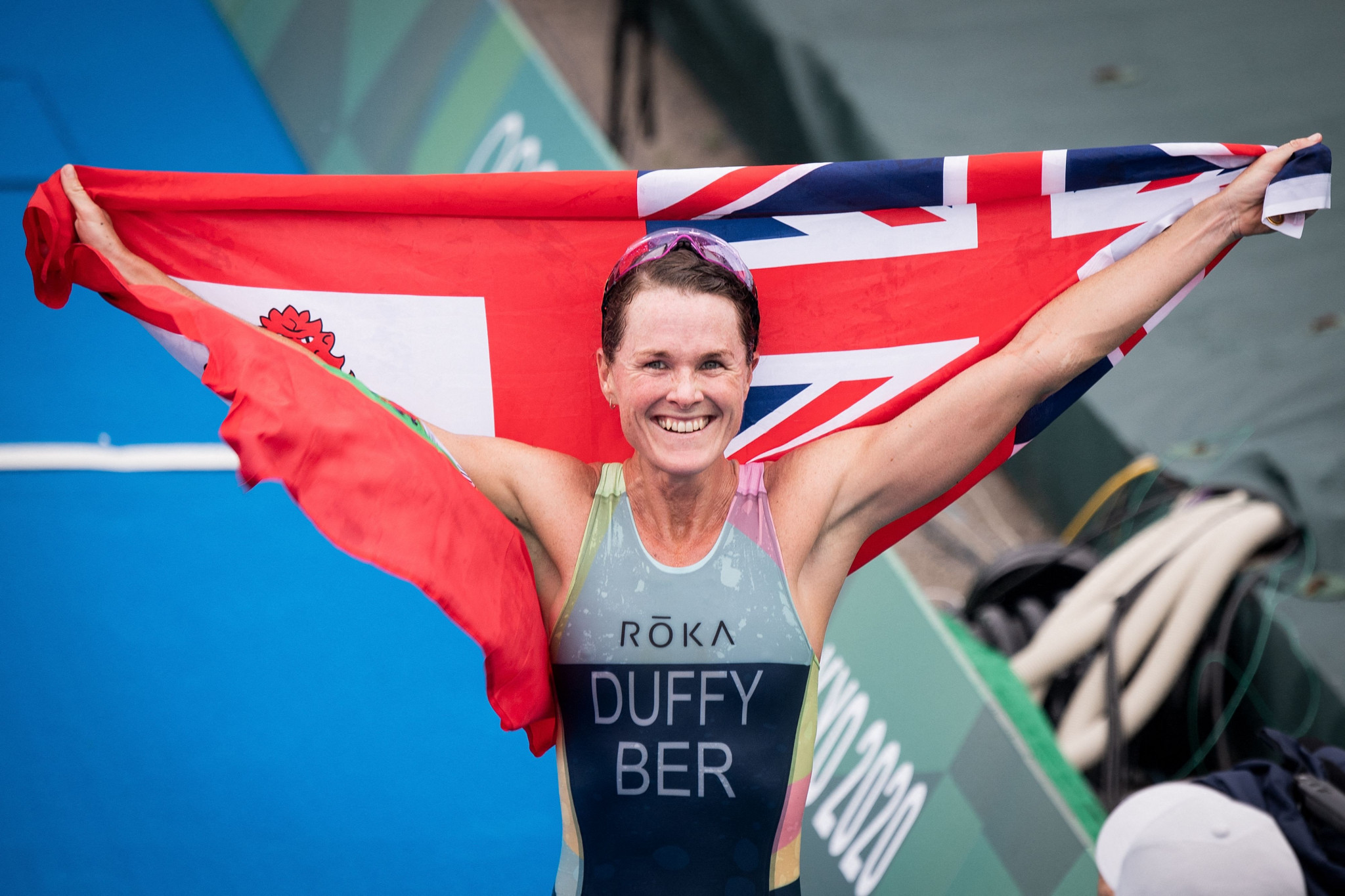 Flora Duffy was one of only two athletes to represent Bermuda at Tokyo 2020, but won her country's first gold medal when she was victorious in the triathlon ©Getty Images