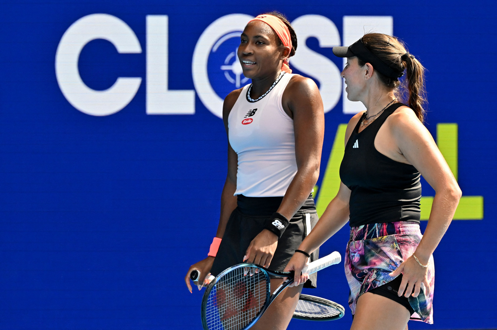 Coco Gauff and Jessica Pegula, both now eliminated from the women's singles, are into the women's doubles semi-finals ©Getty Images