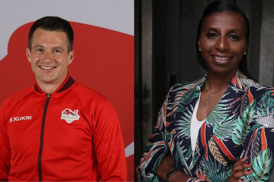 Donna Fraser, right, and Jonathon Riall, left, have been appointed by Commonwealth Games England to its Board of Directors ©CGE