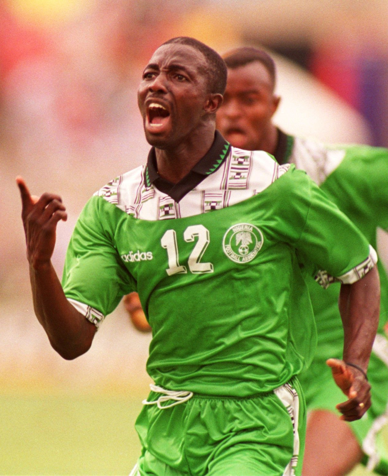 Samson Siasia scored for Nigeria against Argentina at the 1994 FIFA World Cup ©Getty Images