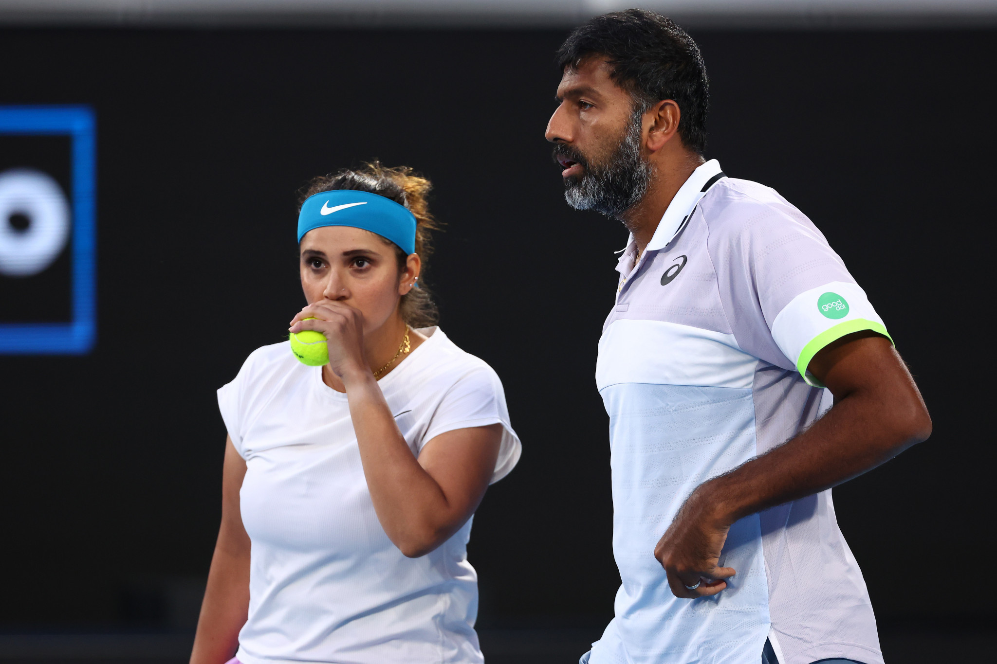 Sania Mirza, left, retired from Grand Slam tennis following the Australian Open mixed doubles final, where her and partner Rohan Bopanna were defeated ©Getty Images