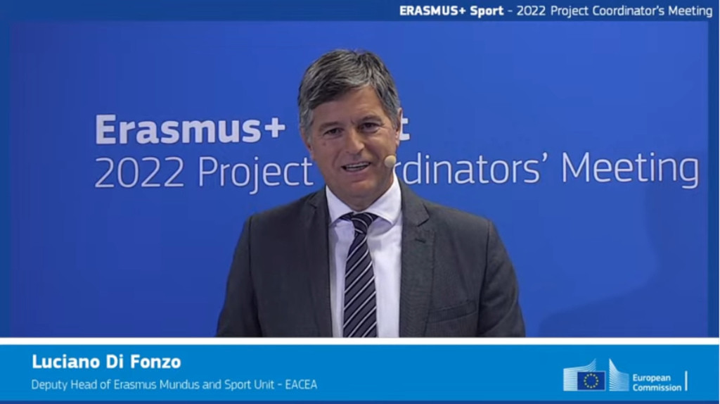 Luciano Di Fonzo, deputy head of Erasmus Mundus and Sport Unit, concluded the meeting ©EUSA