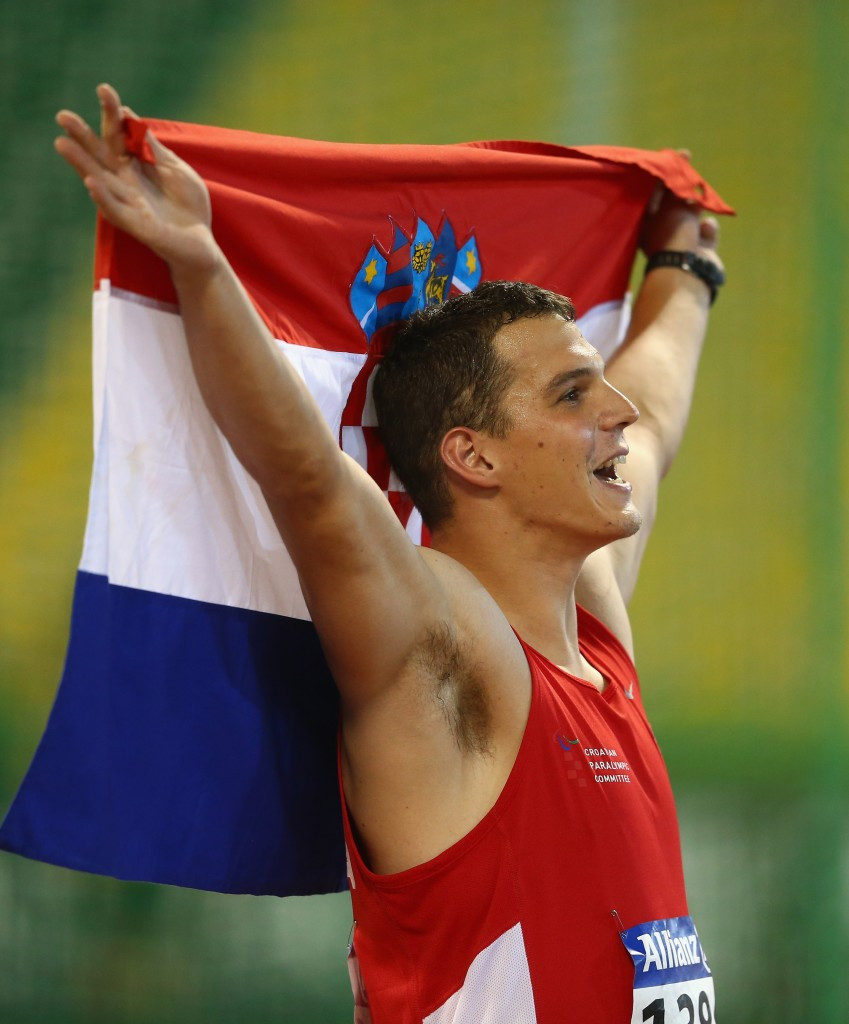 Croatia's Branimir Budetić won the javelin F13 event at the 2015 IPC Athletics World Championships in Doha ©Getty Images