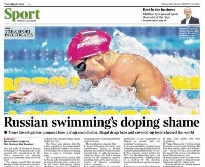 WADA contact FINA after reports tainted Russian doctor involved in swimming
