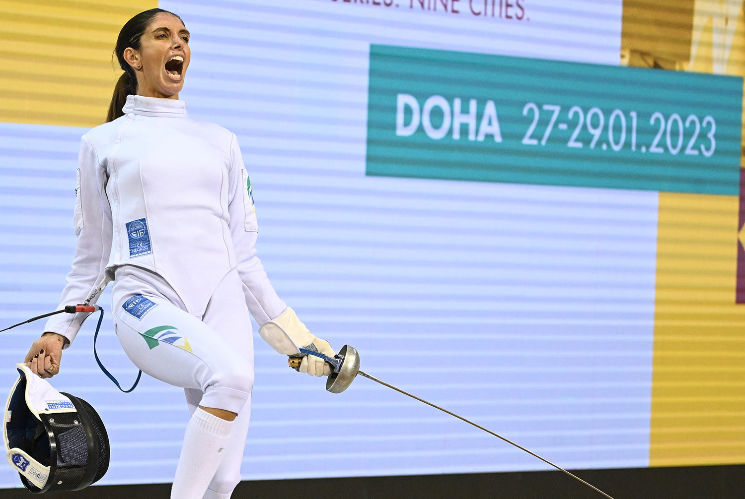 Nathalie Moellhausen won gold at the FIE Grand Prix in Doha ©FIE