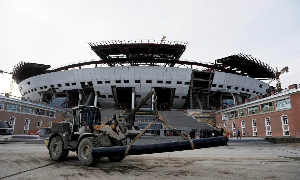 Construction at the Zenit Stadium is due to be completed by the end of this year ©Getty Images