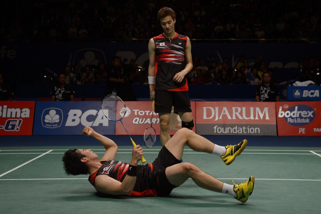 South Korea's Ko Sung Hyun and Shin Baek Cheol defeated China’s Han Chengkai and Zhou Haodong in the men's doubles at the New Zealand Open in Auckland ©Getty Images