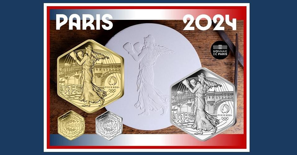Latest in series of Paris 2024 coin collection released featuring "the Sower" in boxing pose
