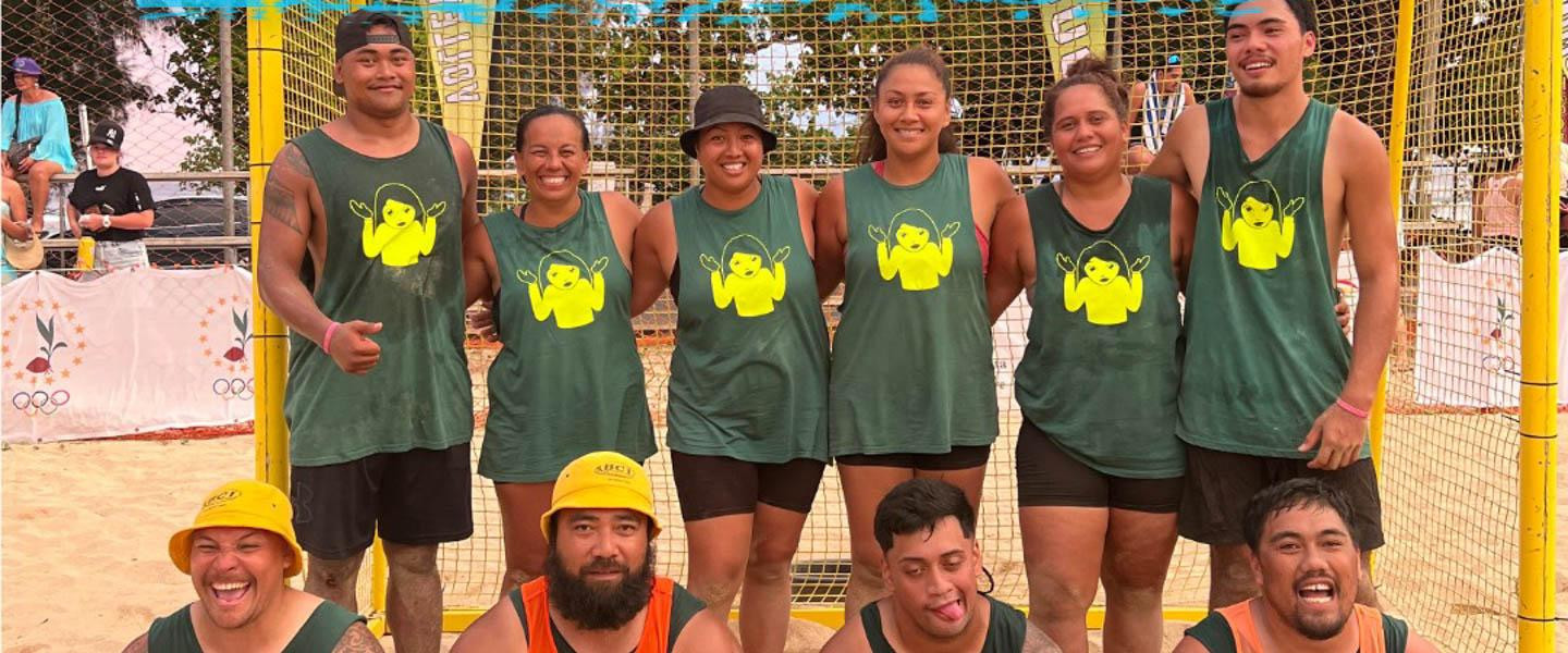 The beach handball tournament was one of the highlight sports at the Cook Islands Beach Games ©IHF