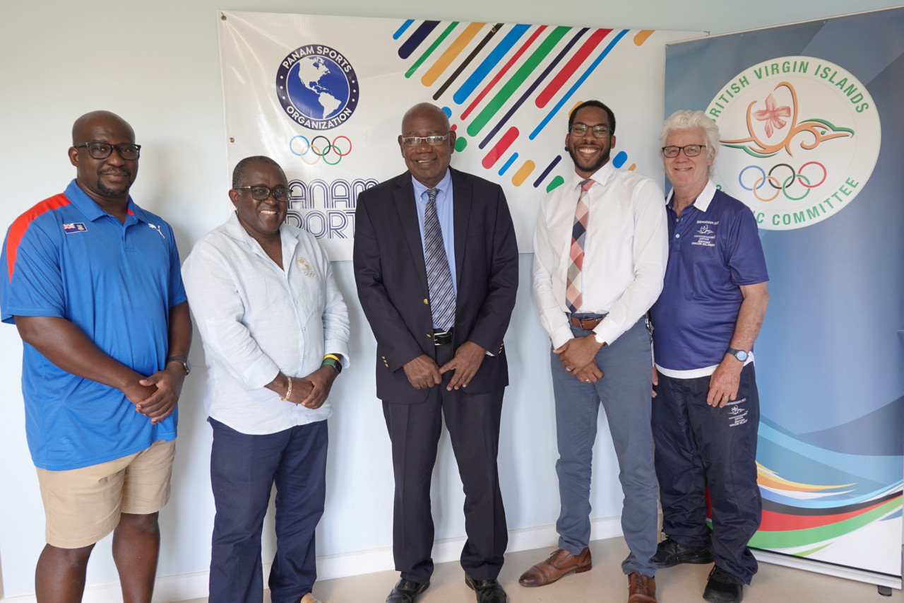 Panam Sports and World Aquatics combined to provide the British Virgin Islands Olympic Committee with the donation ©BVIOC