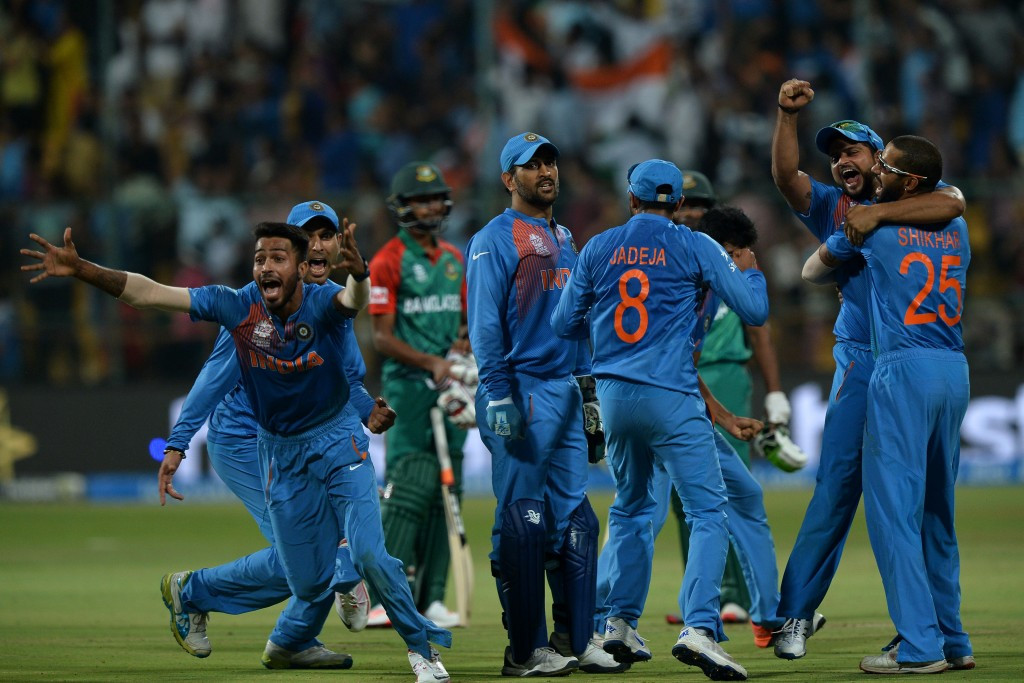 India keep semi-final hopes alive with one-run victory over Bangladesh at ICC World Twenty20