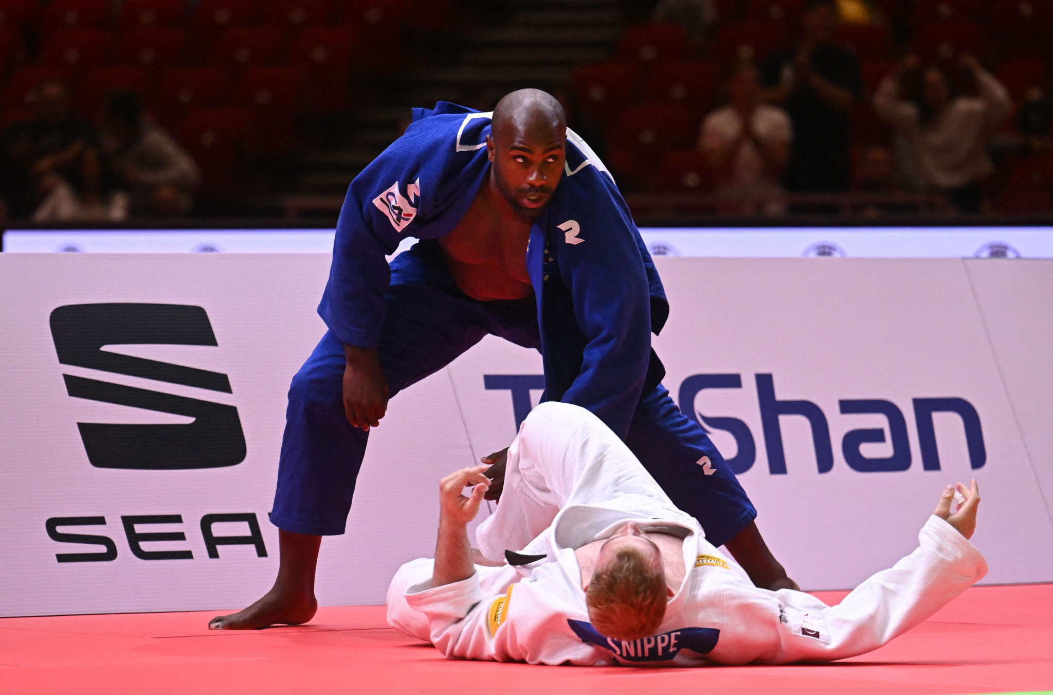 Teddy Riner of France is back to full fitness as he looks set to compete at the Paris IJF Grand Slam ©Getty Images