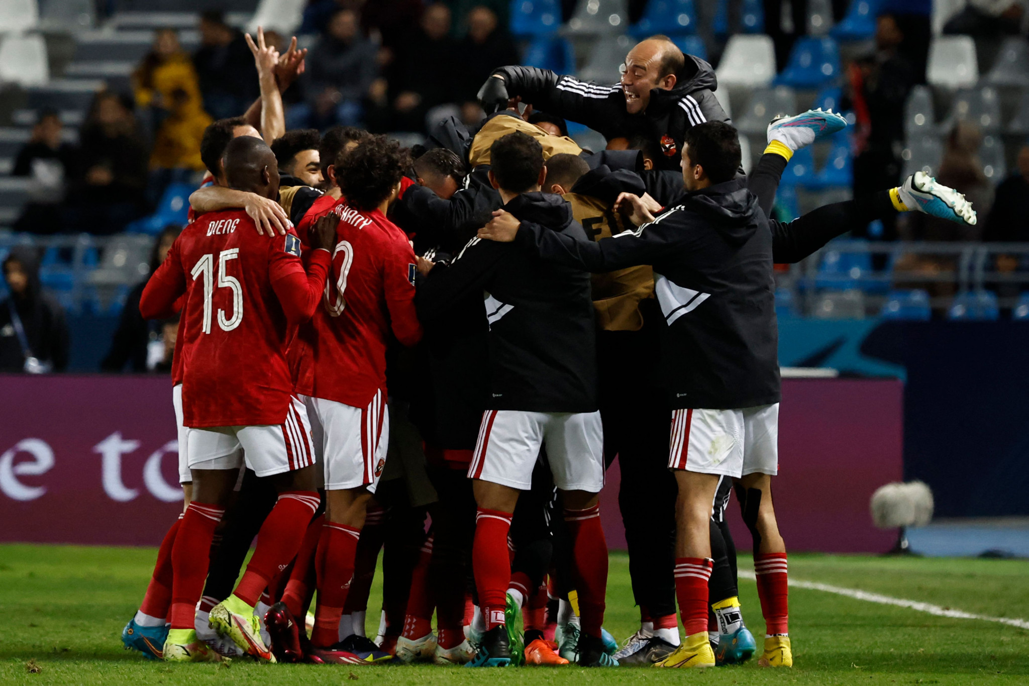 Egyptian Mohamed Afsha struck with two minutes remaining to help Al Ahly reach their third consecutive FIFA Club World Cup semi-final ©Getty Images