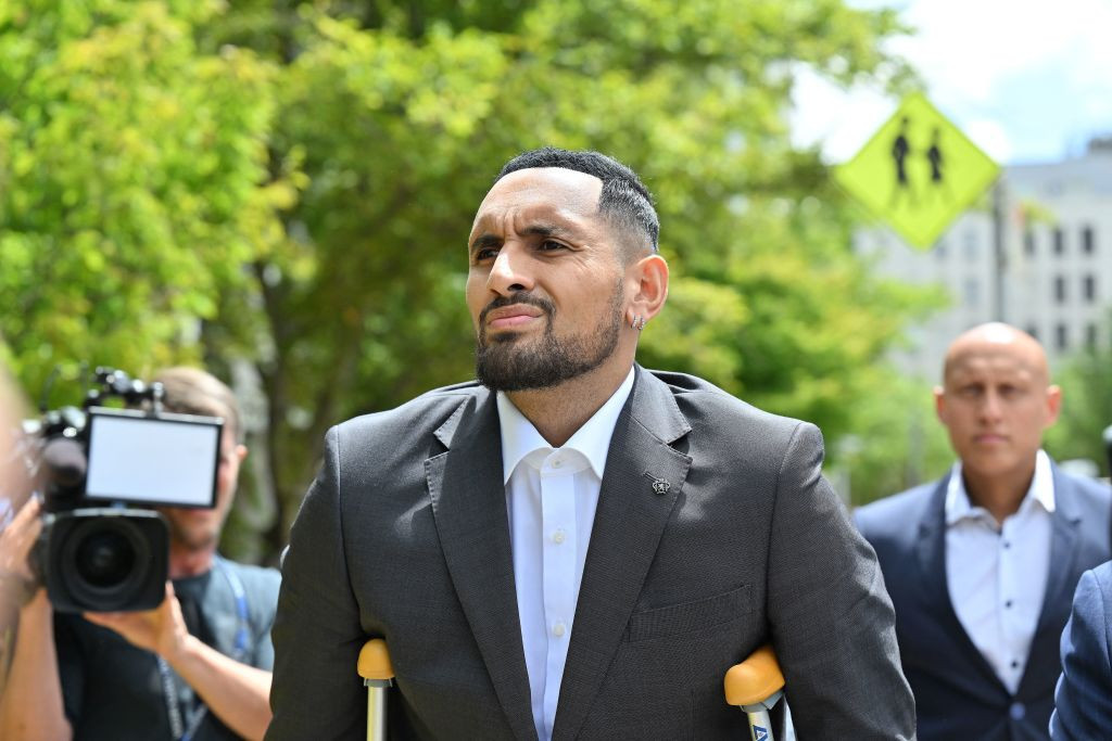 Wimbledon runner-up Nick Kyrgios arrives at a Canberra Magistrates Court, where an assault charge laid against him by his former girlfriend was dismissed ©Getty Images