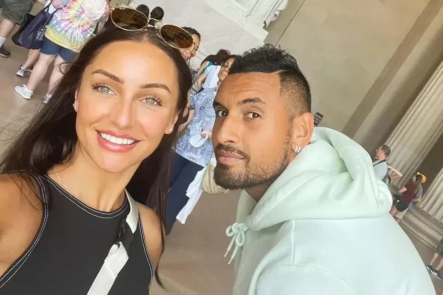 Nick Kyrgios, pictured with former girlfriend Chiara Passar in happier times, before she accused him of assaulting her ©Instagram