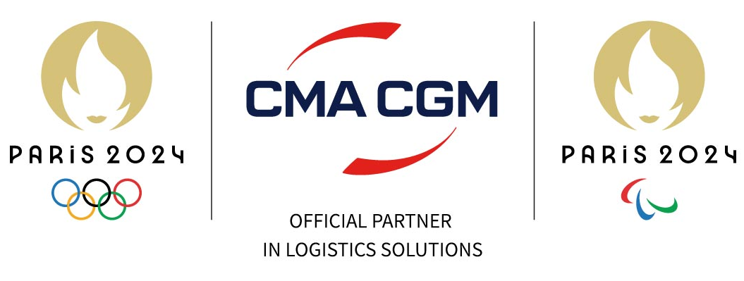 Paris 2024 has signed up CMA GGM Group, the world's third largest container shipping company, as its official partner in logistics solutions ©CMA CGM Group