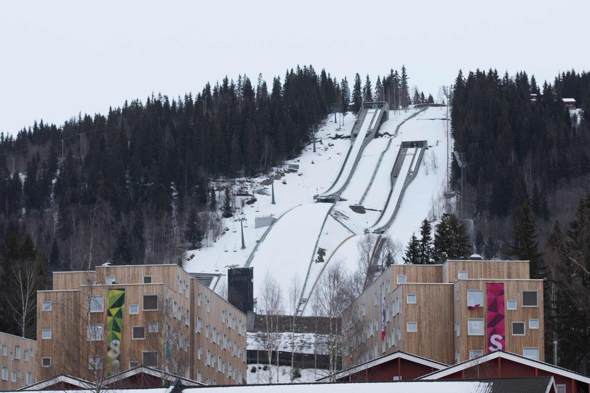 The Lysgårdsbakken Ski Jumping Arena will be among the venues Lillehammer will look to re-use having played host to competitions at the 2016 Winter Youth Olympic Games ©Getty Images