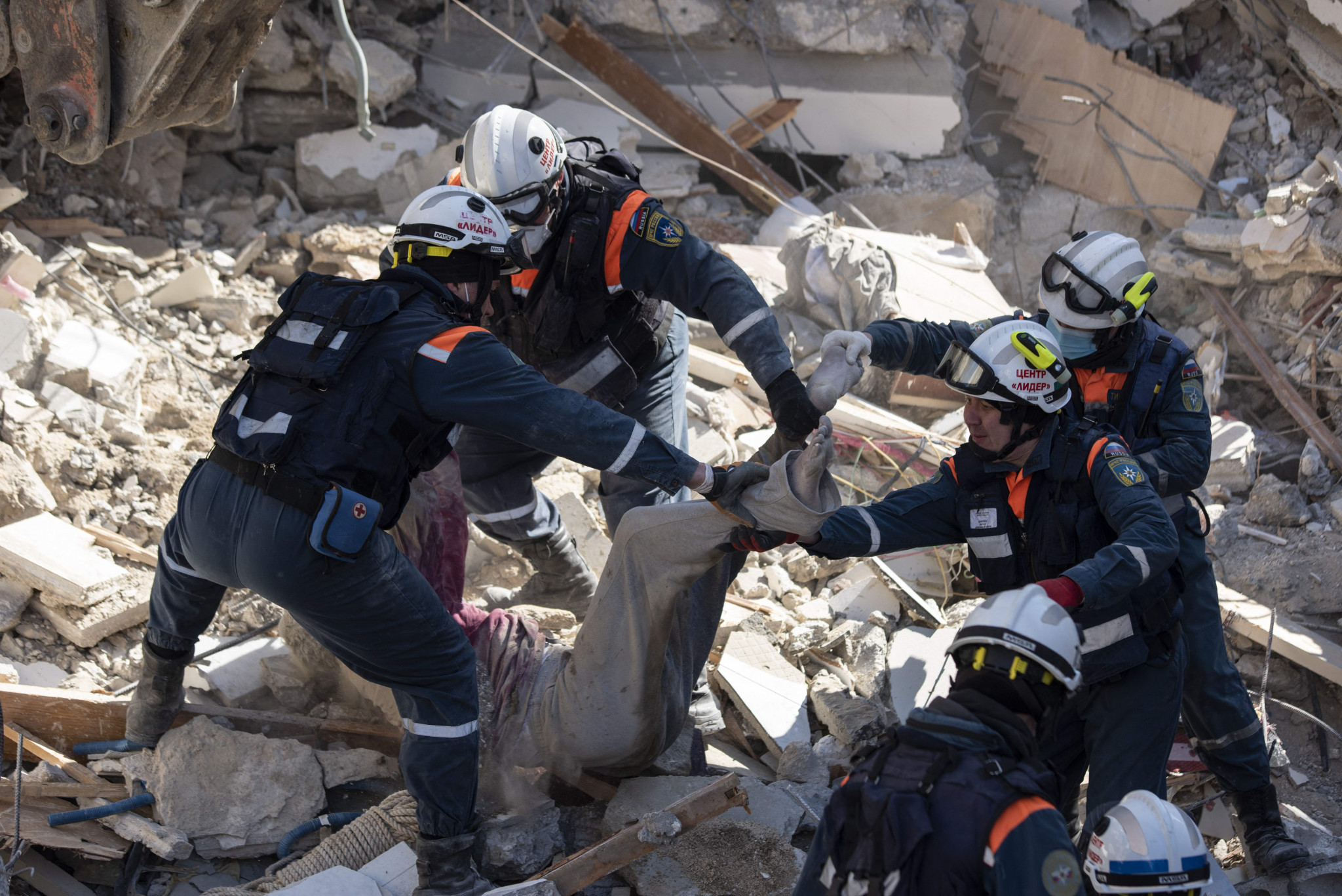 Rescue workers are continuing to pull people from the rubble ©Getty Images