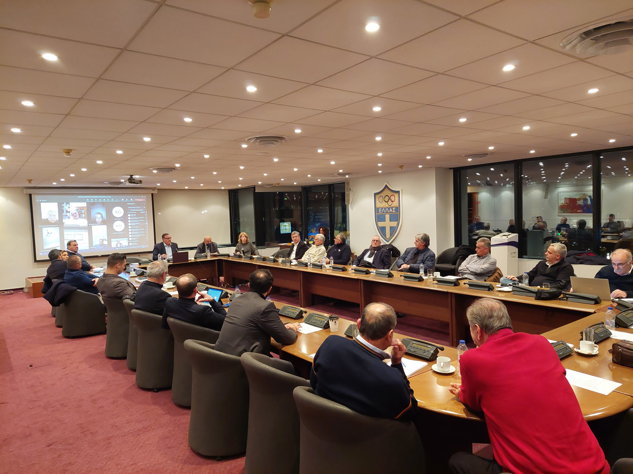 At a plenary meeting of the Hellenic Olympic Committee the organisation said it was against any possible boycott of the Paris 2024 Olympics ©HOC